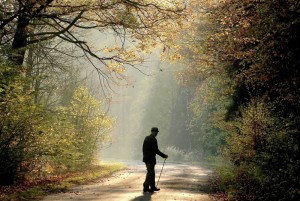 Man Walking On road